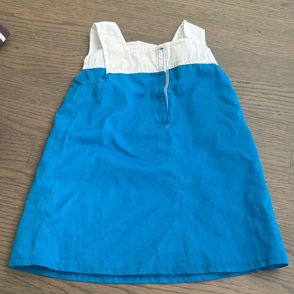 Gymboree White and Blue Striped Dress